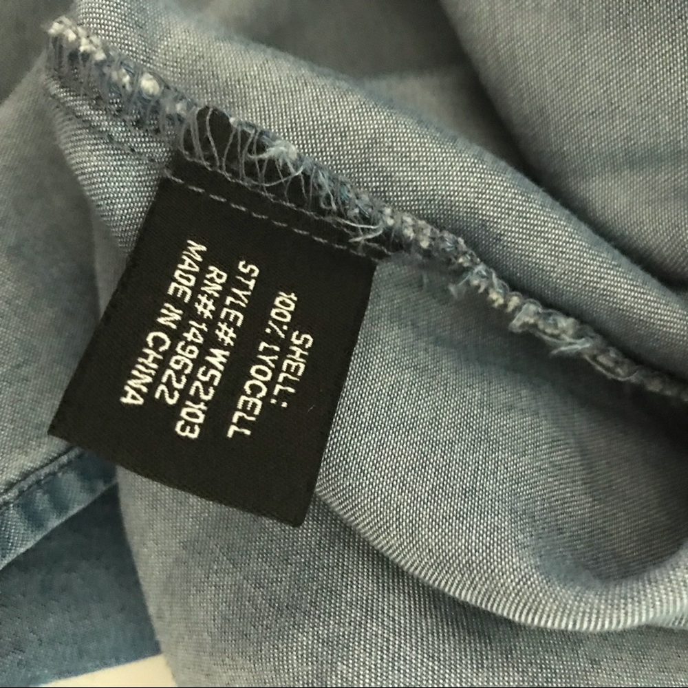 Walter Baker Chambray Off the Shoulder Top Small - Picture 7 of 7
